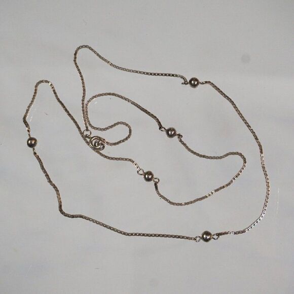 Sterling Silver 5.66 gr Chain Necklace 24" L - Picture 4 of 7
